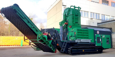 HAAS Arthos 1600 mobilöe Hammermühle bei Huber Recyclingtechnik GmbH